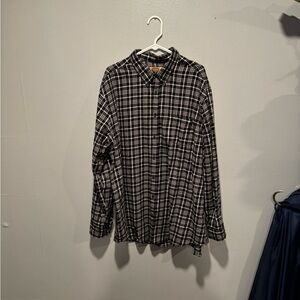 The Foundry Supply Co. Black Checkered Flannel Button Down